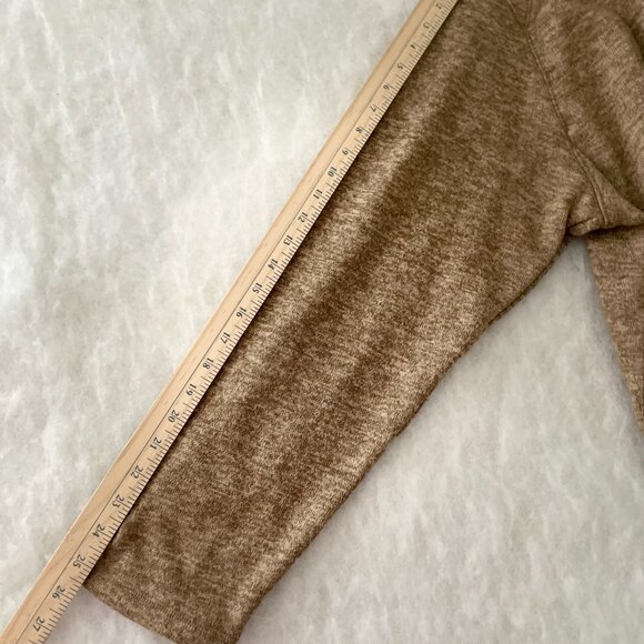 Outdoor Life Mens Heathered Khaki Textured Fleece Mock Neck Comfort Sweater Sz L - Picture 8 of 9